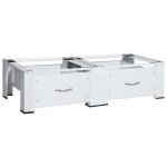 Vidaxl socle double pour lave - linge et s�che - linge avec tiroirs blanc