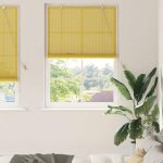 Vidaxl stores et occultants avec des rideaux jaune bambou