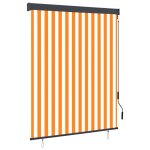 Vidaxl store roulant d'extrieur 140x250 cm blanc et orange