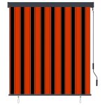 Vidaxl store roulant d'extrieur 140x250 cm orange et marron