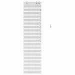 Vidaxl store v�nitien blanc 50 x 160 cm 35 mm bois de paulownia massif