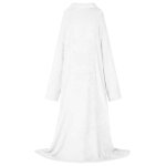 Vidaxl sweat a capuche couverture blanc flanelle