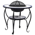 Vidaxl table de foyer mosaïque bleu et blanc 68 cm céramique Vidaxl table de foyer mosaïque bleu et blanc 68 cm céramique