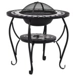 Vidaxl table de foyer mosaïque noir et blanc 68 cm céramique Vidaxl table de foyer mosaïque noir et blanc 68 cm céramique