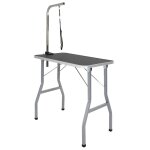 Vidaxl table de toilettage ajustable pour chiens chats 1 potence Vidaxl table de toilettage ajustable pour chiens chats 1 potence