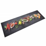 Vidaxl tapis de cuisine lavable impression d'pices 60x180 cm velours