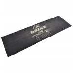 Vidaxl tapis de cuisine lavable impression cuisine noir 60x180 cm