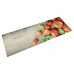 Vidaxl tapis de cuisine lavable impression de tomates 60x180cm velours