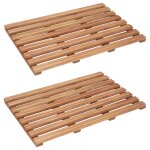 Vidaxl tapis de salle de bain 2 pcs bois d'acacia massif 56x37 cm Vidaxl tapis de salle de bain 2 pcs bois d'acacia massif 56x37 cm