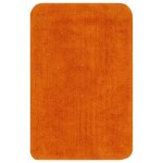 Vidaxl tapis de salle de bain 2 pcs tissu orange