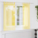 Vidaxl voilages a ?illets 2 pcs jaunes 140 x 140 cm