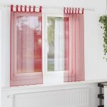 Vidaxl voilages a ?illets 2 pcs rouge bordeaux 140 x 175 cm