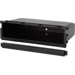 Vide poche 1din pour emplacement auto radio iso - avec barre de separation - prof 100mm - ouv 173x39mm ...