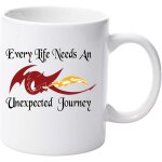 Chaque vie a besoin d'un voyage inattendu dragon rouge lotr seigneur des anneaux tasse en cramique de ...