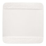 Manufacture rock blanc assiette plate carree