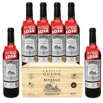Vin rouge aoc bordeaux ch�teau guyon la roseraie 2023 en caisse bois 6 x 75 cl