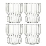 Vintage verres a boire verre ondulation tasse verrerie ensemble avec paille en verre pour eau jus de ... Vintage verres a boire verre ondulation tasse verrerie ensemble avec paille en verre pour eau jus de ...