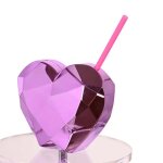 Violet - gobelets de cocktail en verre de 600ml, flash disco, d�coration de bar de f�te de no�l avec ...