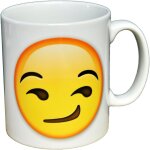 Visage souriant ? tasse a caf� en c�ramique emoji / emotic�ne