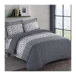Vision parure de couette arthur - 100% coton - 1 housse de couette 240 x 260 cm + 2 taies d'oreiller ...