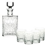 Vista alegre avenue set de carafe a whisky et 4 verres old fashion