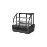 Vitrine de comptoir positive ventile 100 litres, 3 niveaux, abs noire, 105 w, 220 v - mono