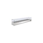 Vitrine inox réfrigérée à ingrédients 10 x gn 1 / 4 (p)100 mm, 230 w, 220 v - mono Vitrine inox réfrigérée à ingrédients 10 x gn 1 / 4 (p)100 mm, 230 w, 220 v - mono