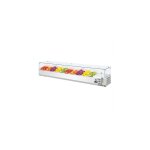 Vitrine inox réfrigérée à ingrédients 9 x gn 1 / 3 (p)100 mm, 230 w, 220 v - mono Vitrine inox réfrigérée à ingrédients 9 x gn 1 / 3 (p)100 mm, 230 w, 220 v - mono