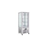 Vitrine inox ventile positive  ptisserie 400 litres, 4 faces vitres trempes, sur roulettes, 280 ...