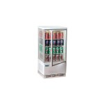 Vitrine positive ventile 68 litres 4 niveaux, en abs blanc, 180 w, 220 v - mono