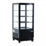 Vitrine positive ventilée 68 litres 4 niveaux, en abs noir, 180 w, 220 v - mono Vitrine positive ventilée 68 litres 4 niveaux, en abs noir, 180 w, 220 v - mono
