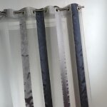 Voilage bicolore a rayures verticales