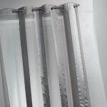 Voilage bicolore a rayures verticales