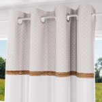 Voilage coton a oeillets 135x250 cm candice, par soleil d'ocre