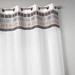 Voilage en etamine avec parement haut design