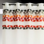 Voilage en etamine a parement haut  triangle