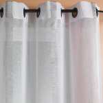 Voilage etamine rayures verticales