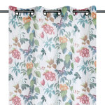 Voilage feuillage et oiseau