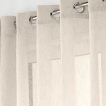 Voilage grande largeur - effet lin tiss� polyester lin 0 x 400