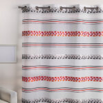 Voilage jacquard en etamine g�om�trique