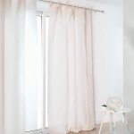 Voilage a nouettes en 100% lin