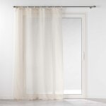 Voilage a nouettes effet lin tiss�