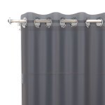 Voilage a oeillets 135x180 cm alix bleu jean, par soleil d'ocre