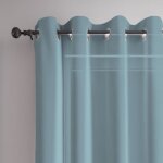 Voilage a oeillets 135x250 cm alix bleu glacier, par soleil d'ocre