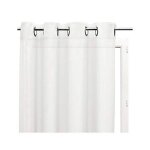 Voilage a oeillets 280x250 cm alix blanc, par soleil d'ocre