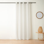 Voilage a oeillets tamisant a fil flamm�