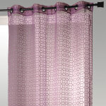 Voilage en organza d�vor� avec motifs g�om�triques