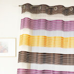Voilage en organza a fines rayures horizontales
