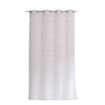 Voilage plumetis blanc et argent 140 x 240 cm