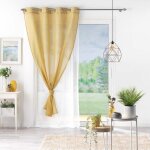 Voilage polyester jaune 140 x 240